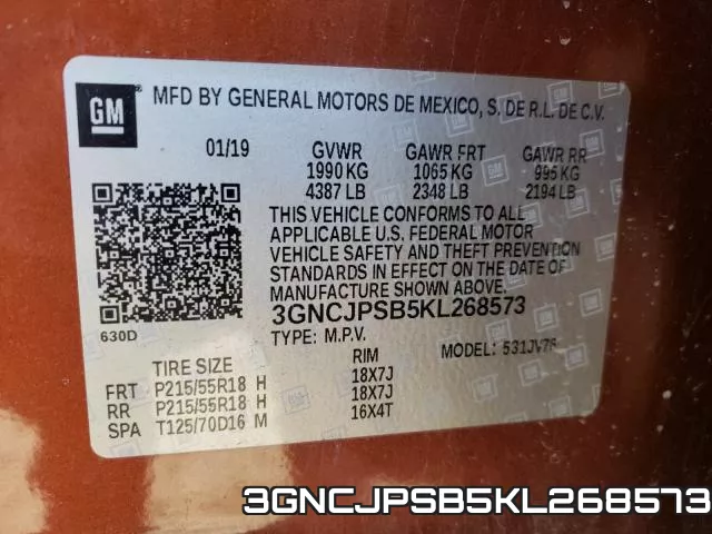 3GNCJPSB5KL268573 фото 2