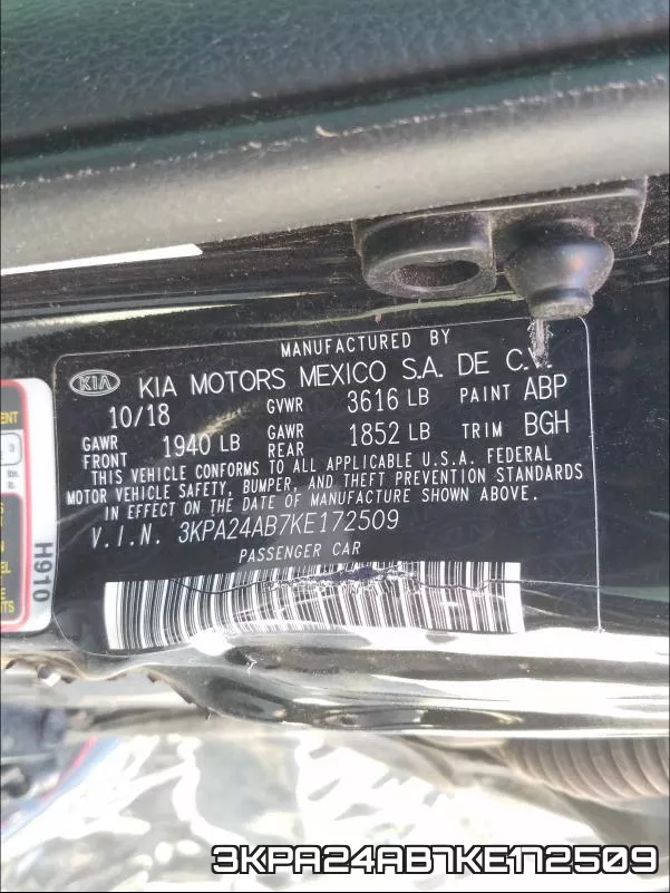 3KPA24AB7KE172509 фото 2