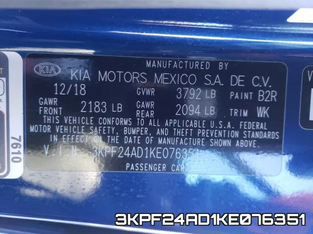 3KPF24AD1KE076351 фото 2
