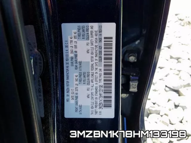 3MZBN1K78HM133198 фото 2