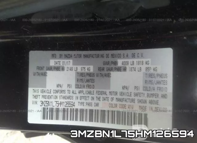 3MZBN1L75HM126594 фото 9