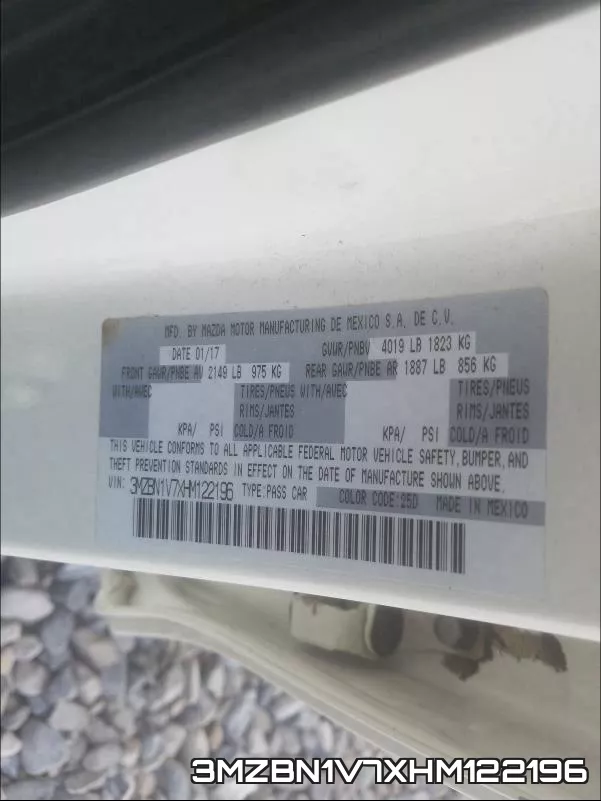 3MZBN1V7XHM122196 фото 2