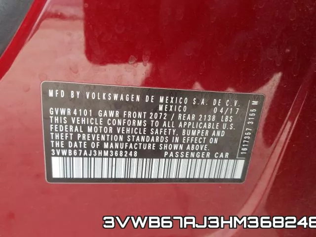 3VWB67AJ3HM368248 фото 2