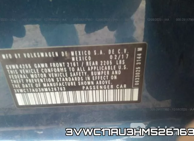3VWC17AU3HM526763 фото 9