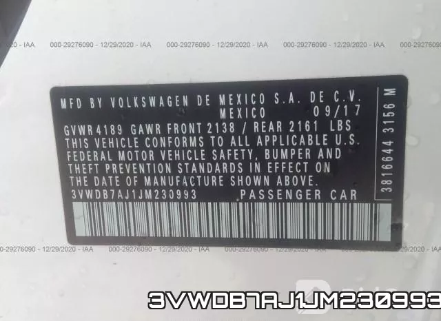 3VWDB7AJ1JM230993 фото 7