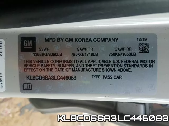 KL8CD6SA3LC446083 фото 2