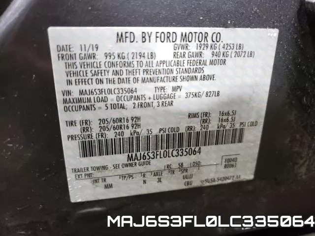 MAJ6S3FL0LC335064 фото 2