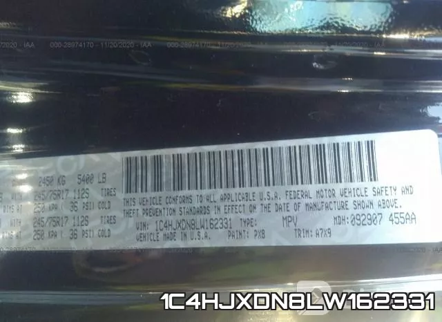 1C4HJXDN8LW162331 фото 10