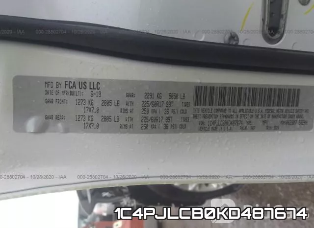 1C4PJLCB0KD487674 фото 10