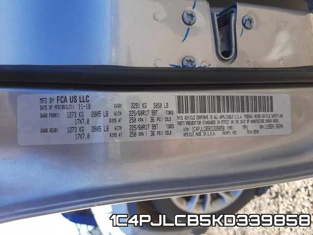 1C4PJLCB5KD339858 фото 2