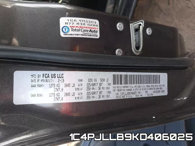 1C4PJLLB9KD406025 фото 2