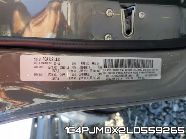 1C4PJMDX2LD559265 фото 2