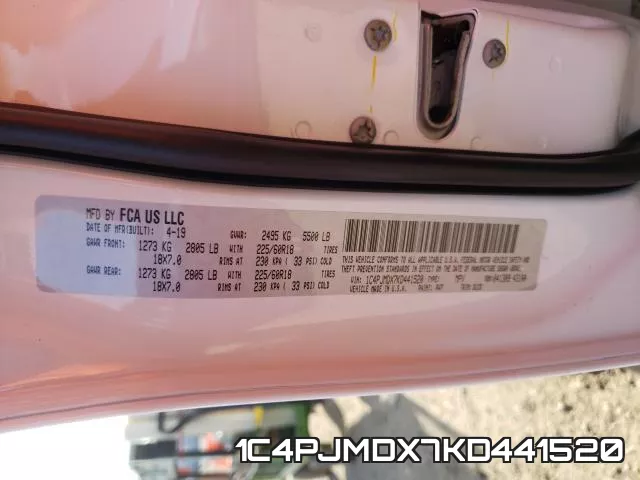 1C4PJMDX7KD441520 фото 2