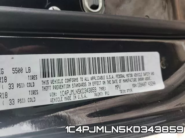 1C4PJMLN5KD343859 фото 2