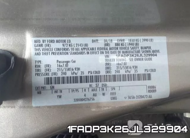 1FADP3K26JL329904 фото 10