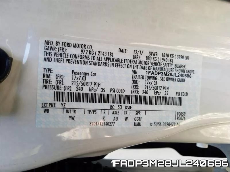 1FADP3M28JL240686 фото 2