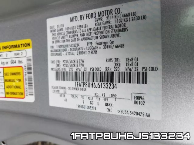 1FATP8UH6J5133234 фото 2