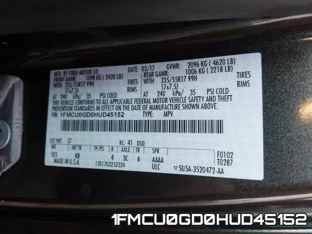 1FMCU0GD0HUD45152 фото 2