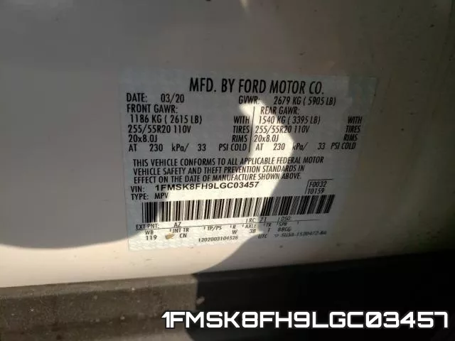 1FMSK8FH9LGC03457 фото 2