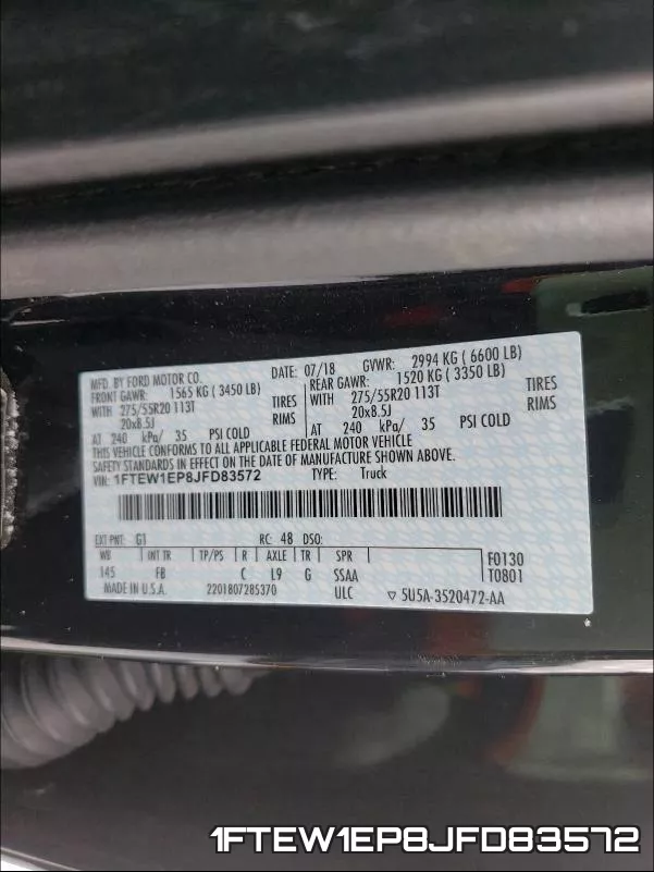 1FTEW1EP8JFD83572 фото 2