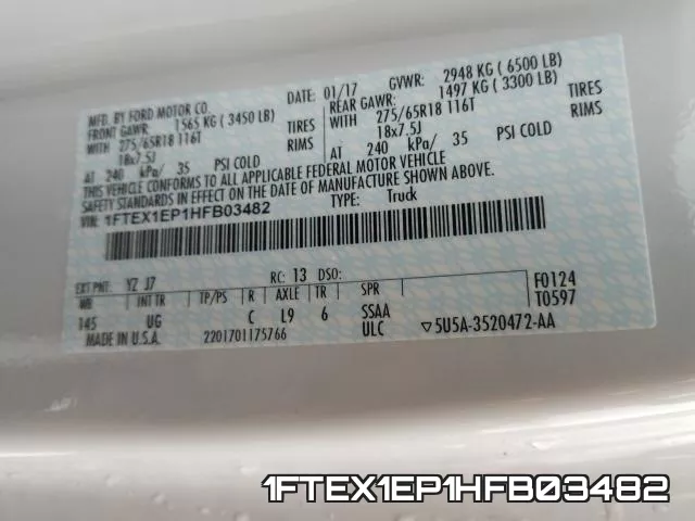 1FTEX1EP1HFB03482 фото 2