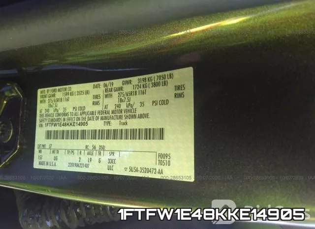 1FTFW1E48KKE14905 фото 10