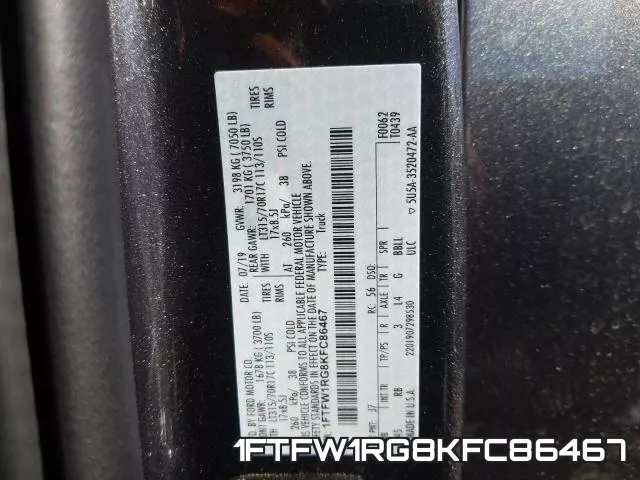 1FTFW1RG8KFC86467 фото 2