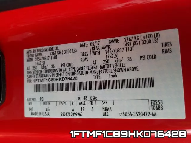 1FTMF1C89HKD76428 фото 2
