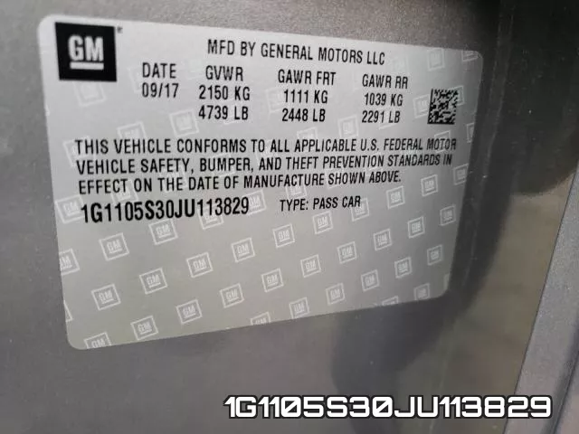 1G1105S30JU113829 фото 2
