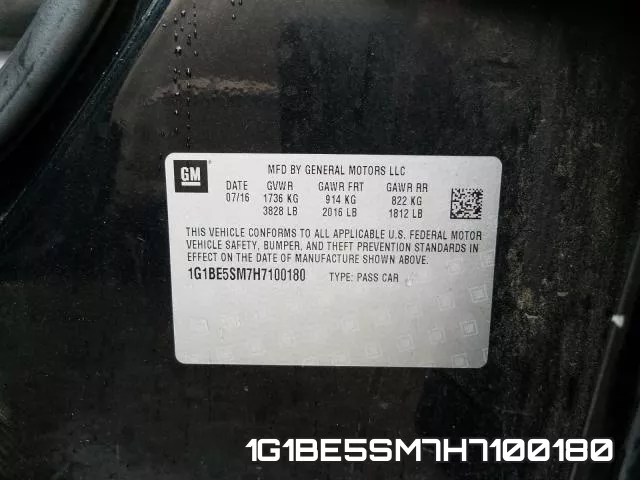 1G1BE5SM7H7100180 фото 2