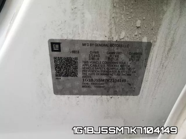 1G1BJ5SM7K7104149 фото 2