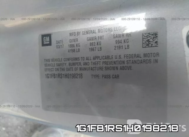 1G1FB1RS1H0198218 фото 10