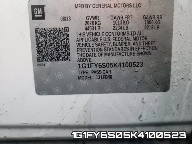 1G1FY6S05K4100523 фото 2