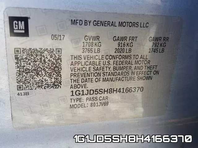 1G1JD5SH8H4166370 фото 2