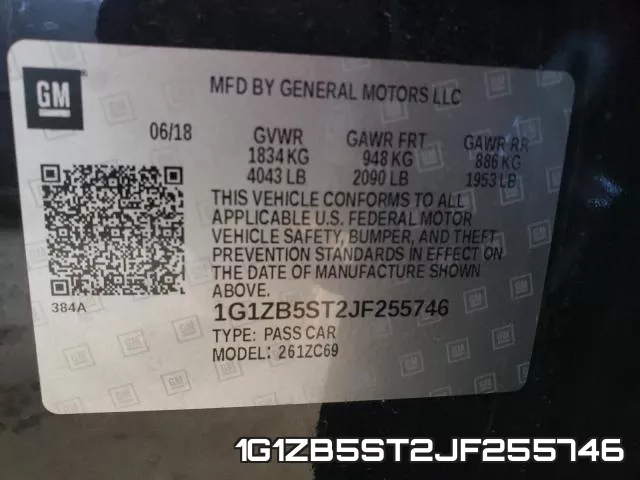 1G1ZB5ST2JF255746 фото 2