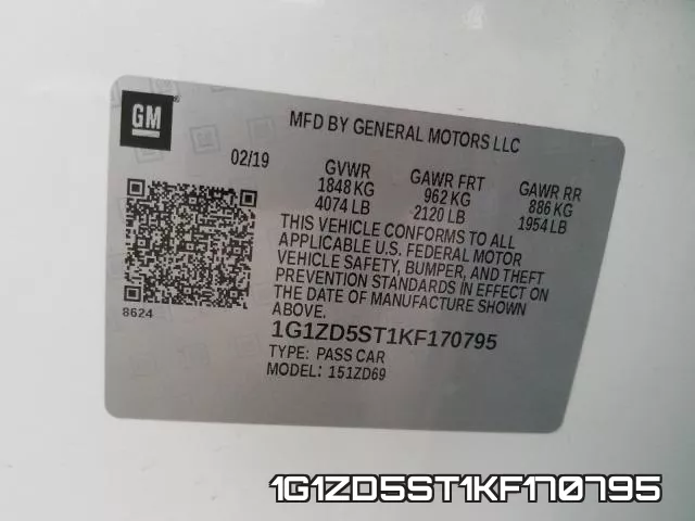 1G1ZD5ST1KF170795 фото 2