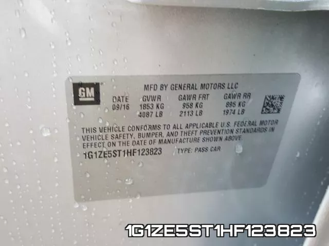 1G1ZE5ST1HF123823 фото 2