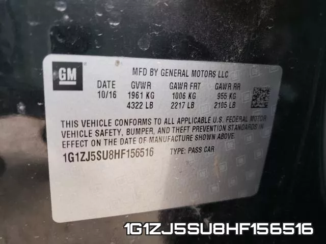 1G1ZJ5SU8HF156516 фото 2