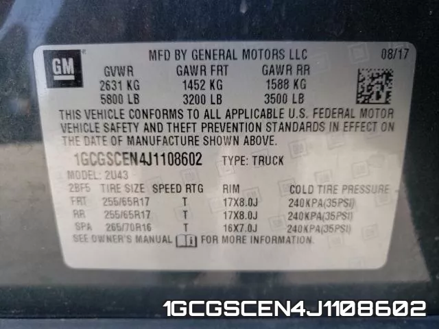 1GCGSCEN4J1108602 фото 2