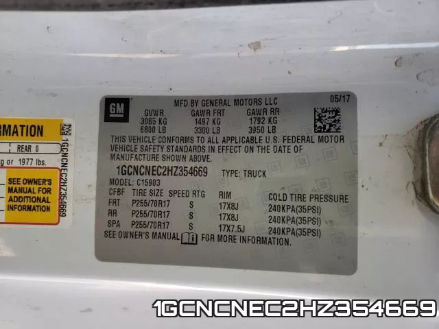 1GCNCNEC2HZ354669 фото 2