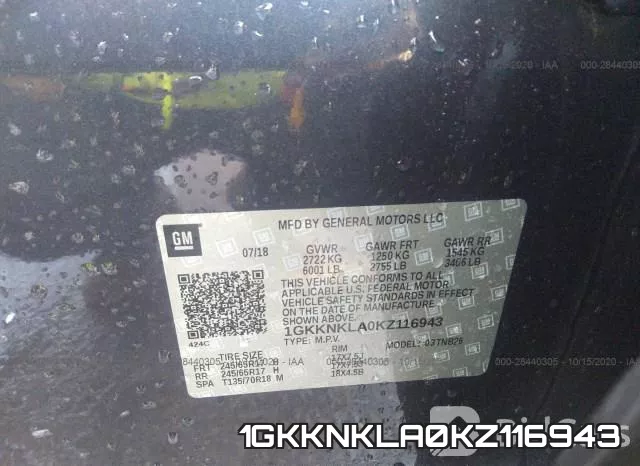 1GKKNKLA0KZ116943 фото 9