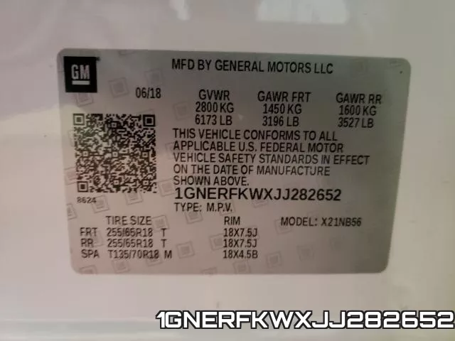 1GNERFKWXJJ282652 фото 2
