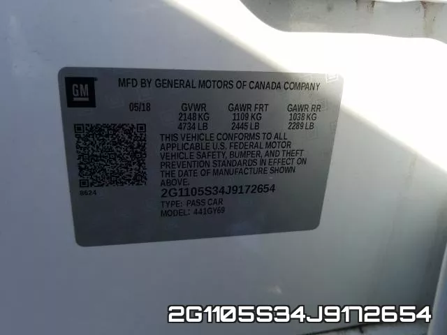 2G1105S34J9172654 фото 2