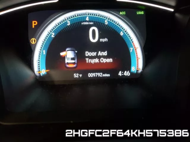 2HGFC2F64KH575386 фото 7