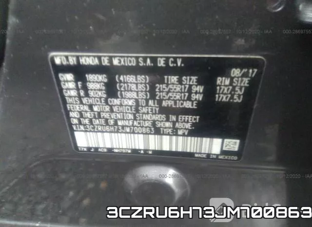 3CZRU6H73JM700863 фото 9