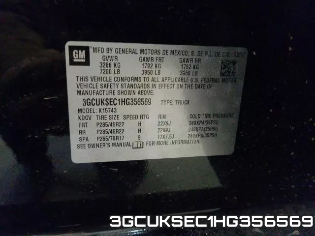 3GCUKSEC1HG356569 фото 2