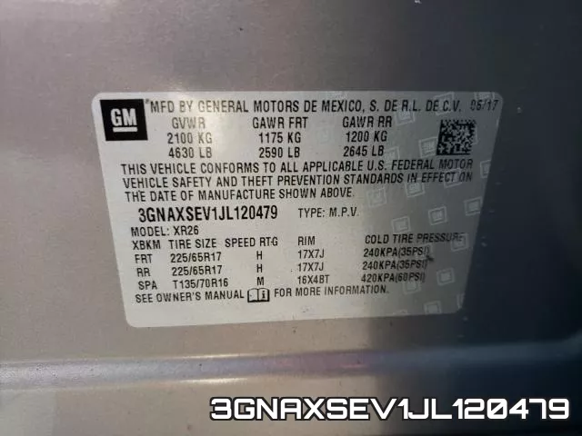 3GNAXSEV1JL120479 фото 2