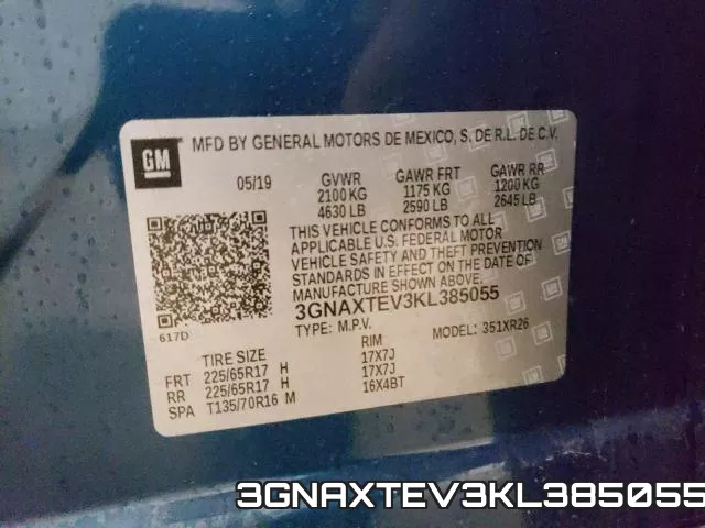 3GNAXTEV3KL385055 фото 2