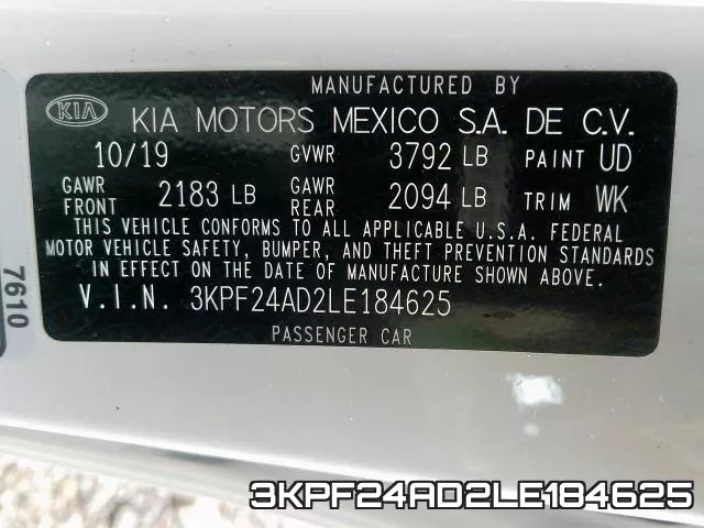 3KPF24AD2LE184625 фото 2