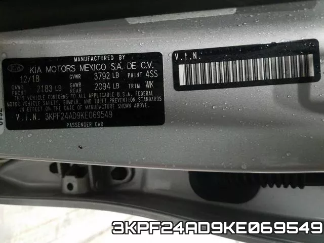 3KPF24AD9KE069549 фото 2